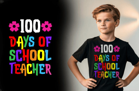 100 Days of School Teacher Graphics for Crafts