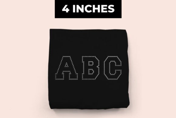 4 Inch Varsity Alphabet Rhinestone SVG for Crafts & Graphics