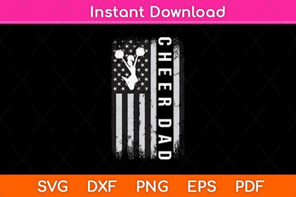 Cheer Dad Flag SVG: Graphics for Crafts