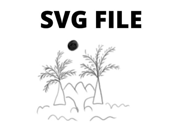 Coconut Tree SVG for Crafts & Graphics