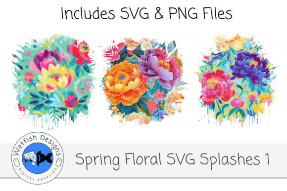 Floral Patch Graphics for Crafts