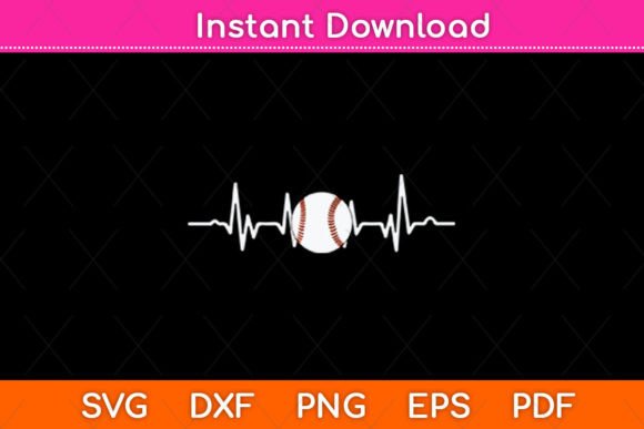 Graphics & Crafts: Heartbeat Baseball SVG