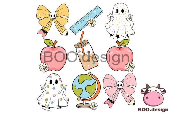 Halloween Teacher PNG: Ghost Graphics for Crafts