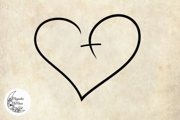 Heart Cross SVG: Faith Graphics for Crafts