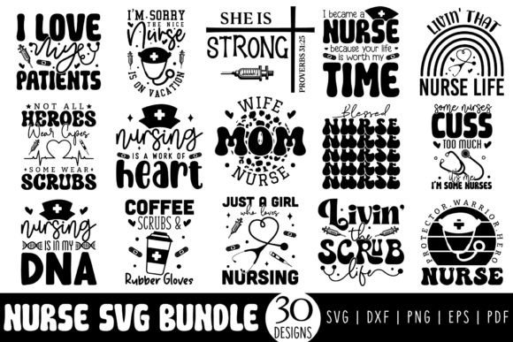 Nurse SVG Bundle: Graphics for Crafts