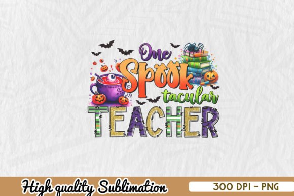 One Spooktacular Teacher PNG: Graphics for Crafts