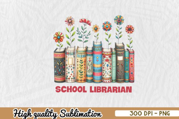 Personalization School Librarian PNG for Crafts & Graphics