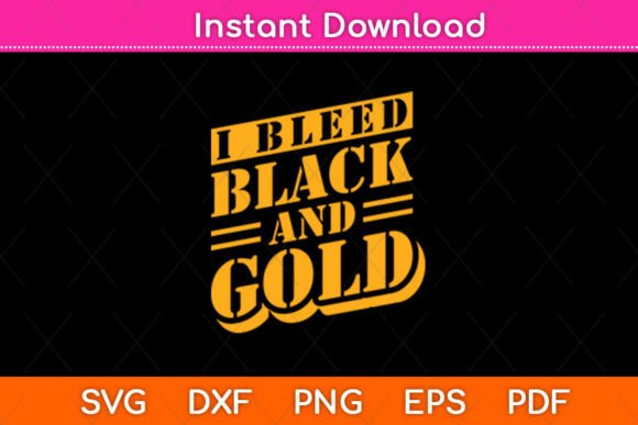 Reviewing the I Bleed Black and Gold SVG for Embroidery