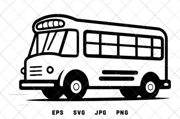School Bus Vector Graphics for Crafts