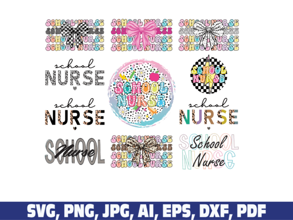 School Nurse Retro Race Dalmatian Graphics