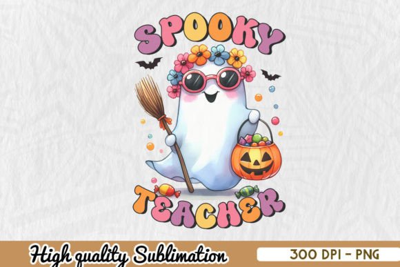 Spooky Funny Teacher PNG: Graphics for Crafts