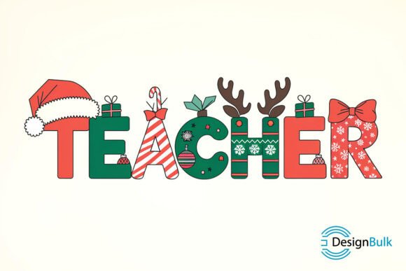 Teacher Sublimation Christmas Design: Graphics for Crafts