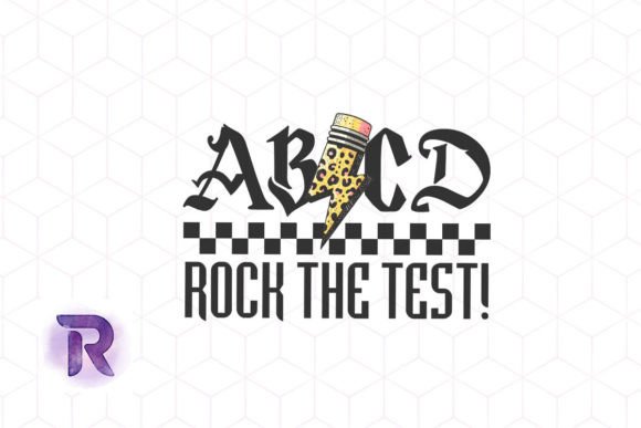 Teacher Testing Retro ABCD Rock Test PNG for Graphics & Crafts